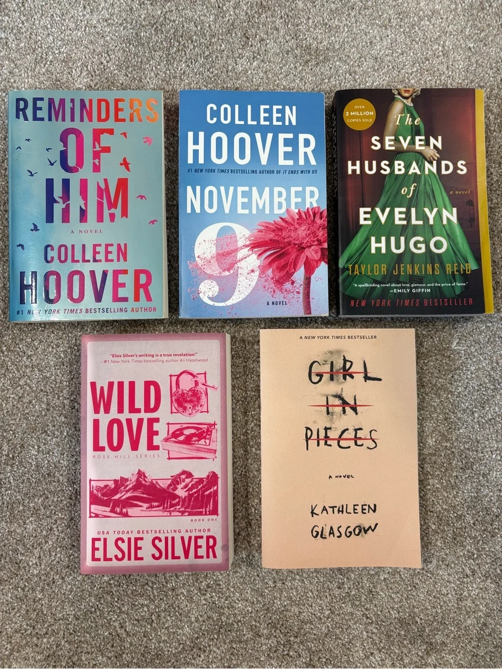 Colleen Hoover & Assorted Fiction Book Lot - Bundle of 5